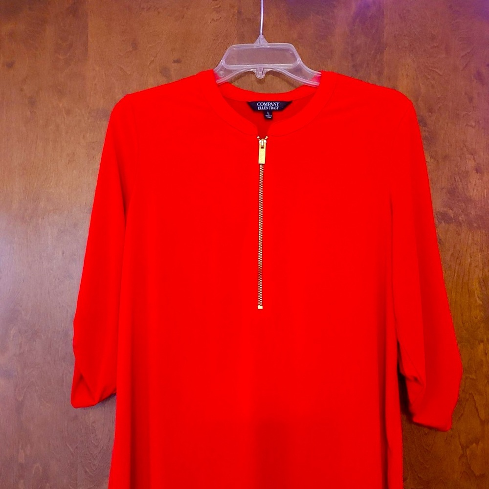 Company Ellen Tracy zipper-front shirt size Large